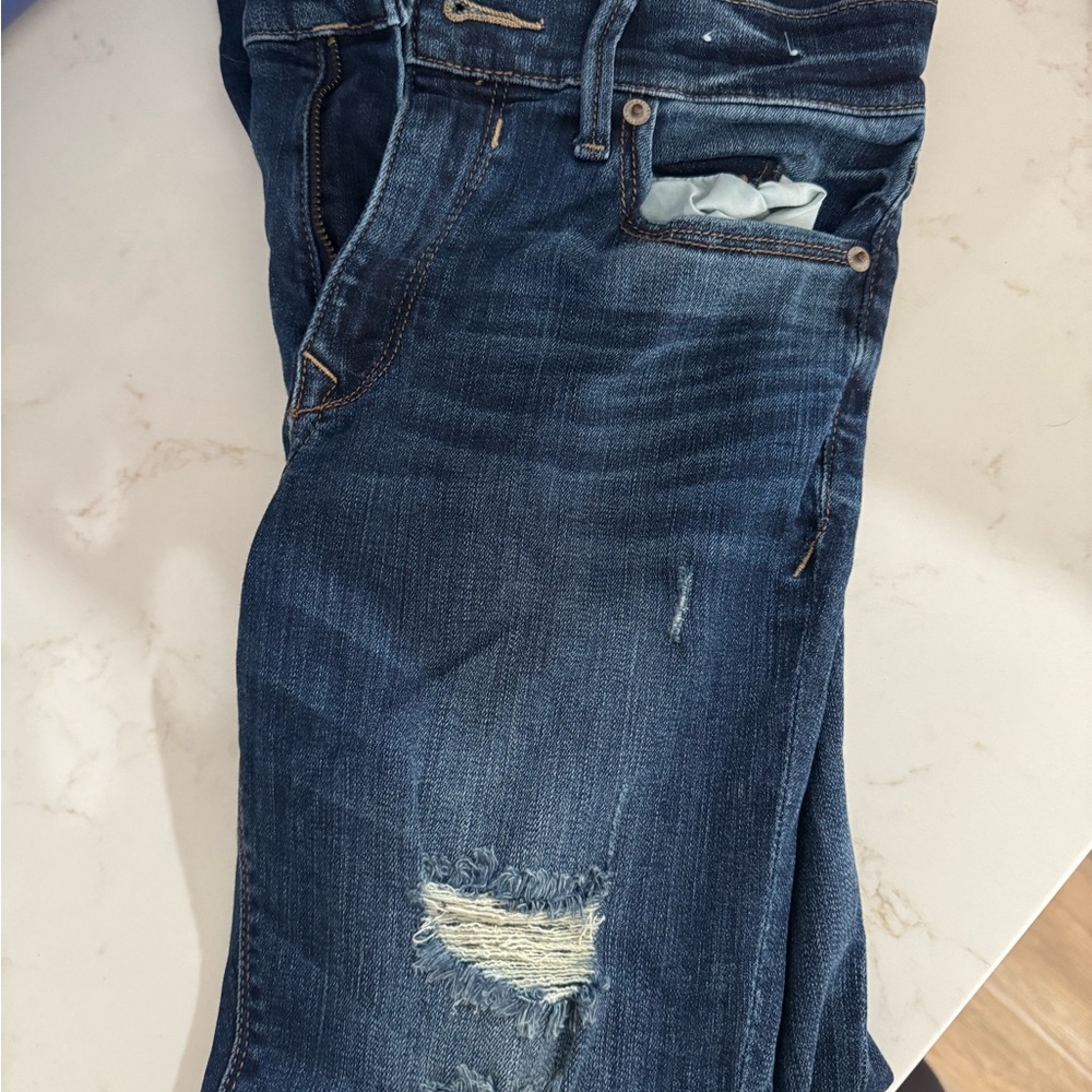 Express Women's Distressed Blue Jeans